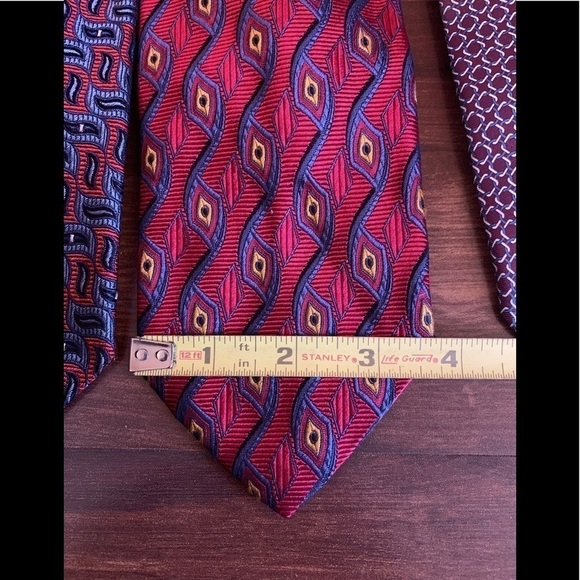 🌿SALE🌿3 BARNEYS New York Vintage 100% Silk Handmade in Italy Paisley Neckties - Picture 10 of 16